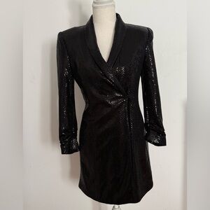 Zara - Shimmering Black Blazer Dress - Women’s Size S